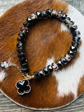 Black Clover Bead Bracelet