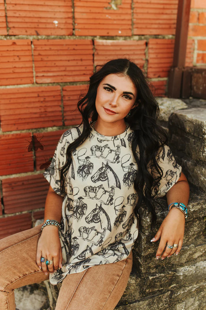 Cowboy Oversized Top